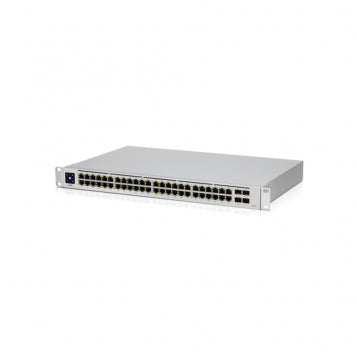 Ubiquiti UniFi USW-48-POE network switch Managed L2 Gigabit Ethernet (10/100/1000) Power over Ethernet (PoE) 1U Stainless steel