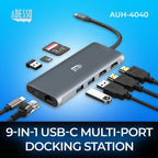 Adesso AUH-4040 laptop dock/port replicator Wired USB 3.2 Gen 1 (3.1 Gen 1) Type-C Grey