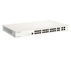 D-Link 28-Port Gigabit PoE+ Nuclias Smart Managed Switch including 4x 1G Combo Ports, 370W