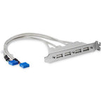 StarTech.com 4 Port USB A Female Slot Plate Adapter