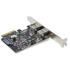 StarTech.com 2-Port USB PCIe Card with 10Gbps/port - USB 3.2 Gen 2 Type-A PCI Express 3.0 x4 Host Controller Expansion Card - Add-On Adapter Card - Full/Low Profile - Windows & Linux