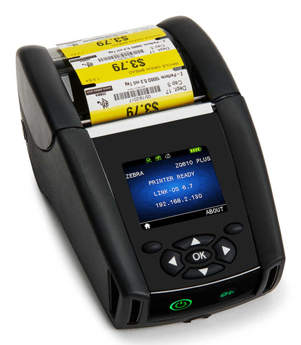Zebra ZQ610 Plus label printer Direct thermal 203 x 203 DPI 115 mm/sec Wired & Wireless Wi-Fi Bluetooth