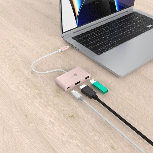 j5create JCA379ER - USB-C® to HDMI™ & USB™ Type-A with Power Delivery