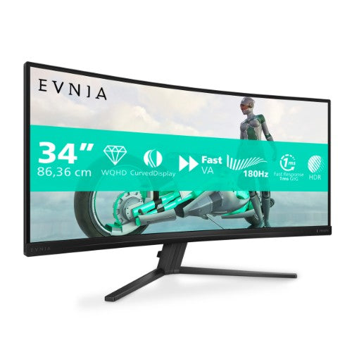 Philips Evnia 34M2C3500L/00 computer monitor 86.4 cm (34") 3440 x 1440 pixels Wide Quad HD LCD Black