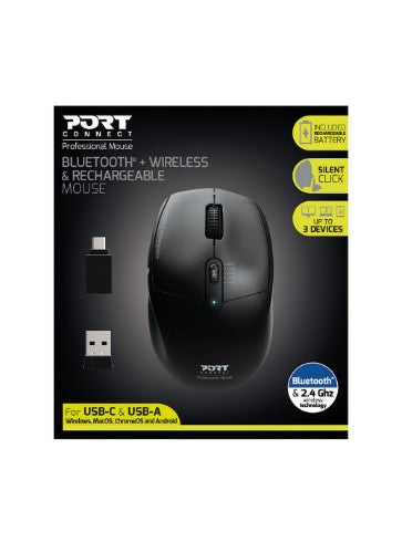Port Designs 900715 mouse Office Right-hand RF Wireless + Bluetooth Optical 2400 DPI
