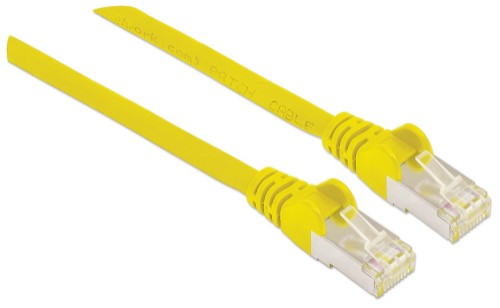 Intellinet Network Patch Cable, Cat5e, 2m, Yellow, CCA, SF/UTP, PVC, RJ45, Gold Plated Contacts, Snagless, Booted, Lifetime Warranty