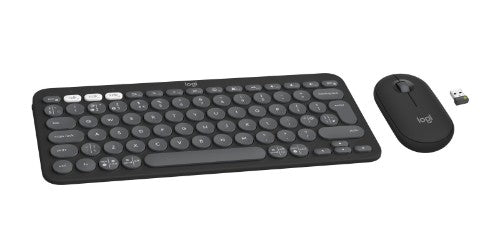 Logitech 920-012233 keyboard Mouse included Universal RF Wireless + Bluetooth QWERTY UK English Graphite