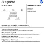 HP ProDesk 4 Tower G1i Desktop AI PC Intel Core Ultra 5 225 32 GB DDR5-SDRAM 1 TB SSD Windows 11 Pro Black