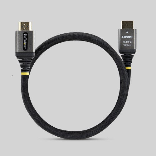 StarTech.com 2m (6ft) Premium Certified High Speed HDMI Cable, Ultra Flexible HDMI Cable, 4K 60Hz/1440p 144Hz w/HDR10/ARC, 18Gbps, High Flex Braided HDMI Cord