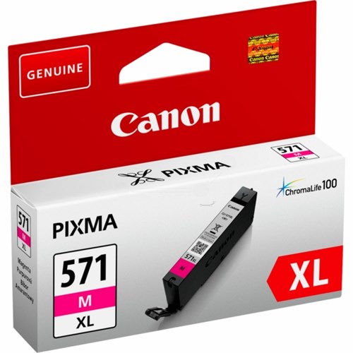 Canon 0333C001/CLI-571MXL Ink cartridge magenta high-capacity, 650 pages ISO/IEC 24711 400 Photos 11ml for Canon Pixma MG 5750/7750