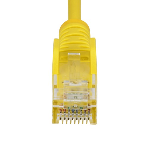 StarTech.com 2m Yellow Slim CAT6 Ethernet Cable, Snagless, 100W PoE, UTP, LSZH, 28AWG Pure Bare Copper Wire, Slim RJ45 Network Patch Cord w/Strain Reliefs, Individually Tested