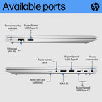 HP ProBook 450 G10 Intel® Core™ i7 i7-1355U Laptop 39.6 cm (15.6") Full HD 16 GB DDR4-SDRAM 512 GB SSD Wi-Fi 6E (802.11ax) Windows 11 Pro Silver