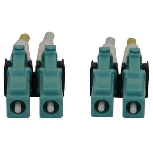 Tripp Lite N820X-02M-OM4 400G Multimode 50/125 OM4 Switchable Fiber Optic Cable (Duplex LC-PC M/M), LSZH, Aqua, 2 m (6.6 ft.)