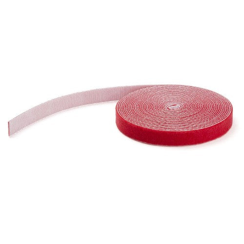 StarTech.com 100ft (30.5m) Hook and Loop Roll, Red, Cut-to-Size Reusable Cable Ties, Bulk Industrial Wire Fastener Tape, Adjustable Fabric Wraps, Reusable Self Gripping Cable Management Straps