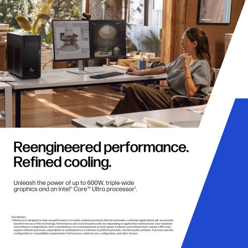 HP Z2 Tower G1i Intel Core Ultra 9 285K 64 GB DDR5-SDRAM 1 TB SSD NVIDIA RTX 4000 Ada Windows 11 Pro Workstation AI Workstation, AI PC Black