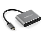 StarTech.com USB C Multiport Video Adapter - 4K 60Hz USB-C to HDMI 2.0 or DisplayPort 1.2 Monitor Adapter - USB Type-C 2-in-1 Display Converter HDMI/DP HBR2 HDR - Thunderbolt 3 Compatible