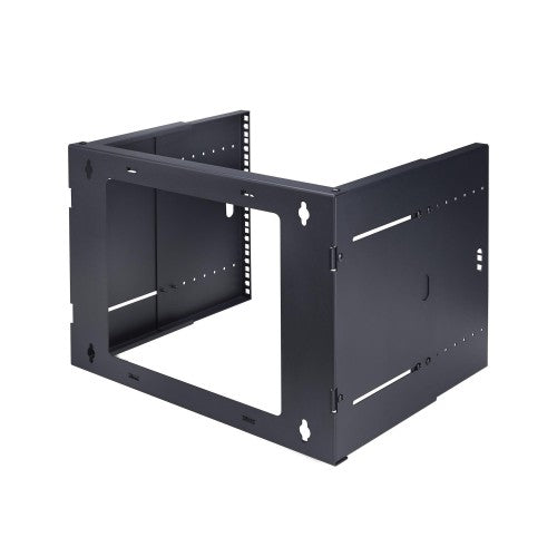 StarTech.com 2-Post 8U Wall Mounted Rack, Adjustable Depth up to 16in (40cm), Bracket for 19-inch Server/Data/Networking Equipment, Open Frame, Max 88lb (40kg)