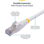 StarTech.com 5m White CAT8 Ethernet Cable, Snagless RJ45, 25G/40G, 2000MHz, 100W PoE++, S/FTP, 26AWG Pure Bare Copper Wire, LSZH, Shielded Network Patch Cord w/Strain Reliefs, Individually Tested
