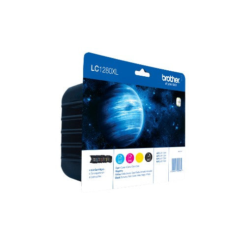 Brother LC-1280XLVALBPDR Ink cartridge multi pack Bk,C,M,Y high-capacity 1x2400pg + 3x1200pg Pack=4 for Brother MFC-J 6510