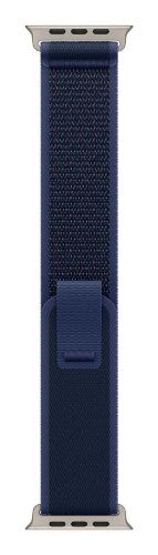 Apple 49mm Blue Trail Loop - S/M - Natural Titanium Finish