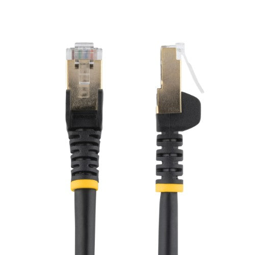 StarTech.com 0.50m CAT6a Ethernet Cable - 10 Gigabit Shielded Snagless RJ45 100W PoE Patch Cord - 10GbE STP Network Cable w/Strain Relief - Black Individually Tested/Wiring is UL Certified/TIA