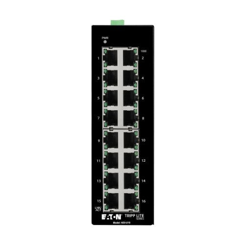 Tripp Lite NGI-U16 16-Port Unmanaged Industrial Gigabit Ethernet Switch - 10/100/1000 Mbps, DIN Mount