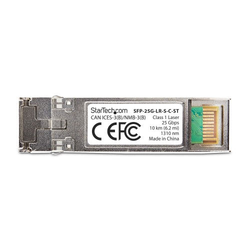 StarTech.com Cisco SFP-25G-LR-S Compatible SFP28 Module, 25Gbps Single Mode Fiber (SMF), 10km (6.2mi), LC Connector, 1310nm, MSA 25 Gigabit Optical Transceiver