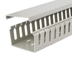 StarTech.com Open Slot Cable Management Raceway with Cover, 3"(75mm)W x 2"(50mm)H - 6.5ft(2m) length - 1/4"(8mm) Slots, PVC Network Cable Hider/Wall Wire Duct, Max 180 Cables, UL Listed