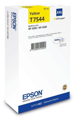 Epson C13T75444N/T7544 Ink cartridge yellow, 7K pages ISO/IEC 24711 69ml for Epson WF 8090