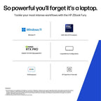 HP ZBook Fury G1i Wolf Pro Security Edition Intel Core Ultra 7 265HX Mobile workstation 40.6 cm (16") WUXGA 32 GB DDR5-SDRAM 1 TB SSD NVIDIA RTX PRO 4000 Blackwell Wi-Fi 7 (802.11be) Windows 11 Pro AI Workstation, AI PC Silver