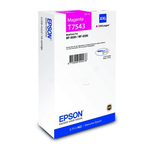 Epson C13T75434N/T7543 Ink cartridge magenta, 7K pages ISO/IEC 24711 69ml for Epson WF 8090