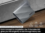 Samsung T9 4 TB USB Type-C USB 3.2 Gen 2x2 Grey