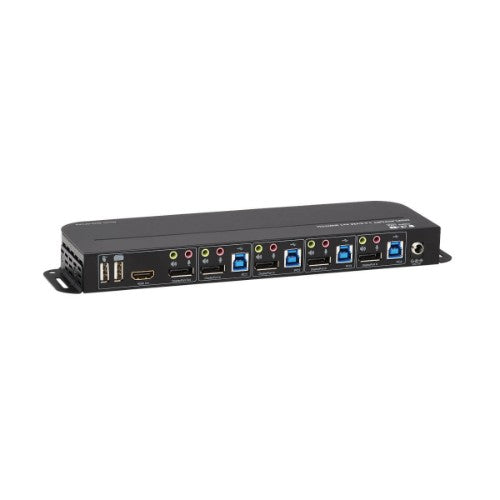 Tripp Lite B005-DPUA4 4-Port DisplayPort/USB KVM Switch - 4K 60 Hz, HDR, HDCP 2.2, IR, DP 1.4, USB Sharing