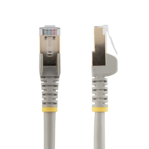 StarTech.com 2m CAT6a Ethernet Cable - 10 Gigabit Shielded Snagless RJ45 100W PoE Patch Cord - 10GbE STP Network Cable w/Strain Relief - Grey Individually Tested/Wiring is UL Certified/TIA