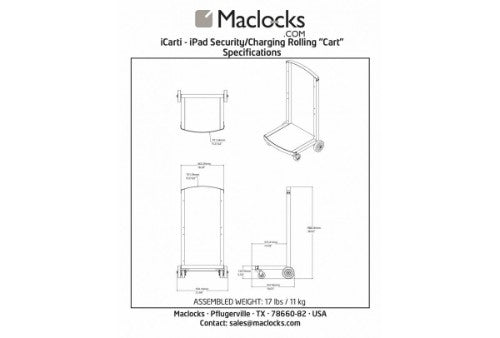 Compulocks CartiPad Tablet / Laptop Charging Cabinet For Counter Top or Wall Mount UK Power Plug