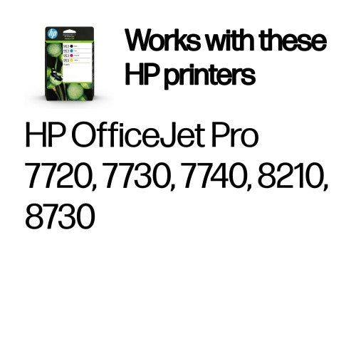 HP 6ZC69AE#301/953 Ink cartridge multi pack Bk,C,M,Y Blister Multi-Tag 20ml + 3x9ml Pack=4 for HP OfficeJet Pro 7700/8210/8710
