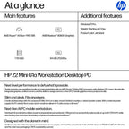 HP Z2 Mini G1a Copilot+ PC AMD Ryzen AI Max+ PRO 395 64 GB LPDDR5x-SDRAM 1 TB SSD Windows 11 Pro Mini PC Workstation AI Workstation, AI PC Black