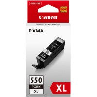 Canon 6431B001/PGI-550PGBKXL Ink cartridge black high-capacity pigmented, 500 pages ISO/IEC 24711 5615 Photos 22ml for Canon Pixma IP 8700/IX 6850/MG 5450/MG 6350/MX 725