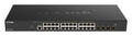 D-Link 24-port 10GBASE-T + 4-port 10/25G SFP28 Smart Managed Switch