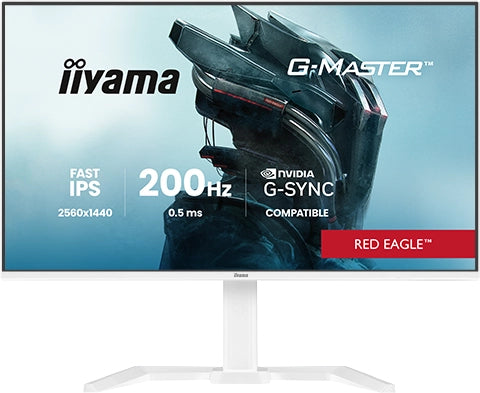iiyama G-MASTER GB2771QSU-W1 computer monitor 68.6 cm (27") 2560 x 1440 pixels Wide Quad HD LCD White
