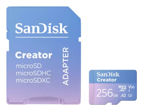 SanDisk Creator 256 GB MicroSDXC UHS-I Class 10
