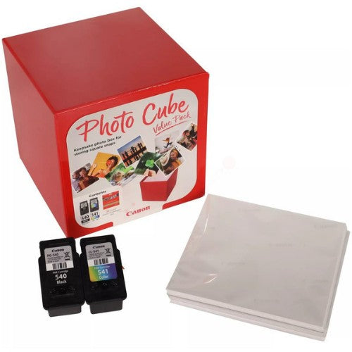 Canon 5225B016/PG-540+CL-541 Printhead cartridge multi pack black / color Cube white pink + Photopaper PP-201 13x13cm 40 sheet 180pg+180pg Pack=2 for Canon Pixma MG 2150/MX 370