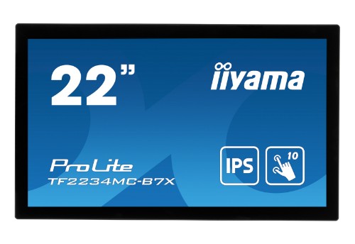 iiyama ProLite 22" 10pt touch Open Frame monitor with IPS panel and touch through glass function