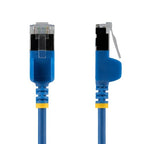 StarTech.com 2m Blue Ultra Slim Cat6A Ethernet Cable, Snagless, FTP, Pure Bare Copper Wire, 34AWG Slim RJ45 Network Patch Cord, Individually Tested