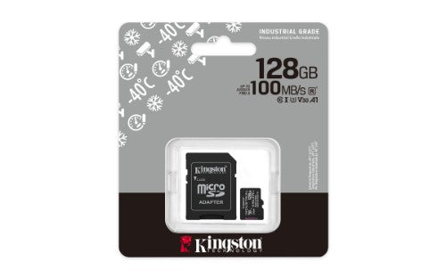 Kingston Technology 128GB microSDXC Industrial C10 A1 pSLC Card + SD Adapter