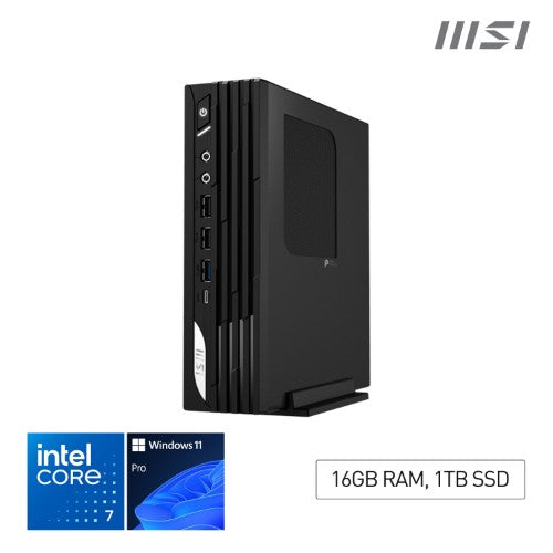 MSI Pro DP21 14M Intel Core i7 14700 ( 14th Gen Desktop CPU ), Desktop PC, DP21 14M, SFF, Mini Computer, HTPC, (16GB RAM, 1TB Storage, Windows 11 ), Intel Graphics/DDR5/HDMI/DisplayPort/LAN/WiFi 6E/BT 5.3 - DP21 14M I7 14700 FS 16GB 1TB W11P