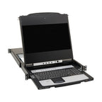 Tripp Lite B030-DP16-17DIP NetDirector 16-Port DisplayPort KVM Switch Console with 17 in. LCD, IP Remote Access, Dual Rail, 1U Rack-Mount