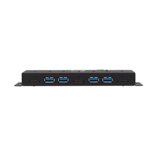 Tripp Lite U460-4A3C-IND Industrial 7-Port USB-C Hub, USB 3.x Gen 2 (10Gbps), 4x USB-A & 3x USB-C Ports, 15Kv ESD Immunity, 2Kv Surge