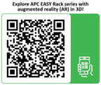 APC Easy Rack, 24U, Black, With Roof, Castors, Feet, 4 Brackets, and Side Panels, No Bottom, 1198H x 600W x 1200D mm