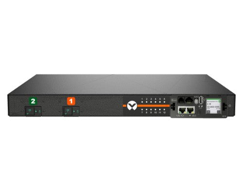 Vertiv Geist MGR5M1R6-12CF13-3PS6B2H10-S power distribution unit (PDU) 12 AC outlet(s) 0U Black